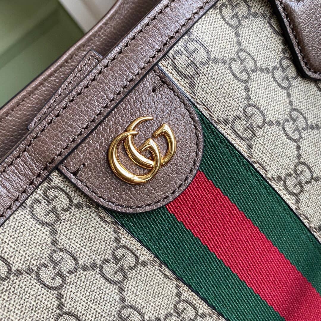 Gvc*1 Ophidia Leather Tote Replica Gray 631685