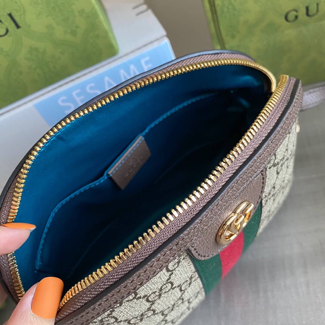 Gvc*1 GG Svp*me Ophidia Small Rounded Top Shoulder Bag Replica Brown 499621