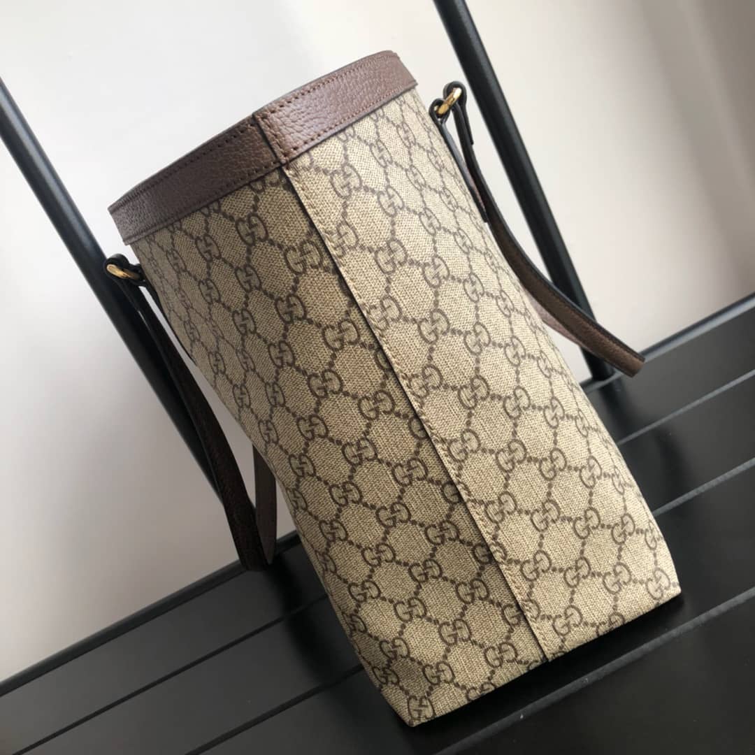 Gvc*1 Ophidia Leather Tote Replica Brown 631685