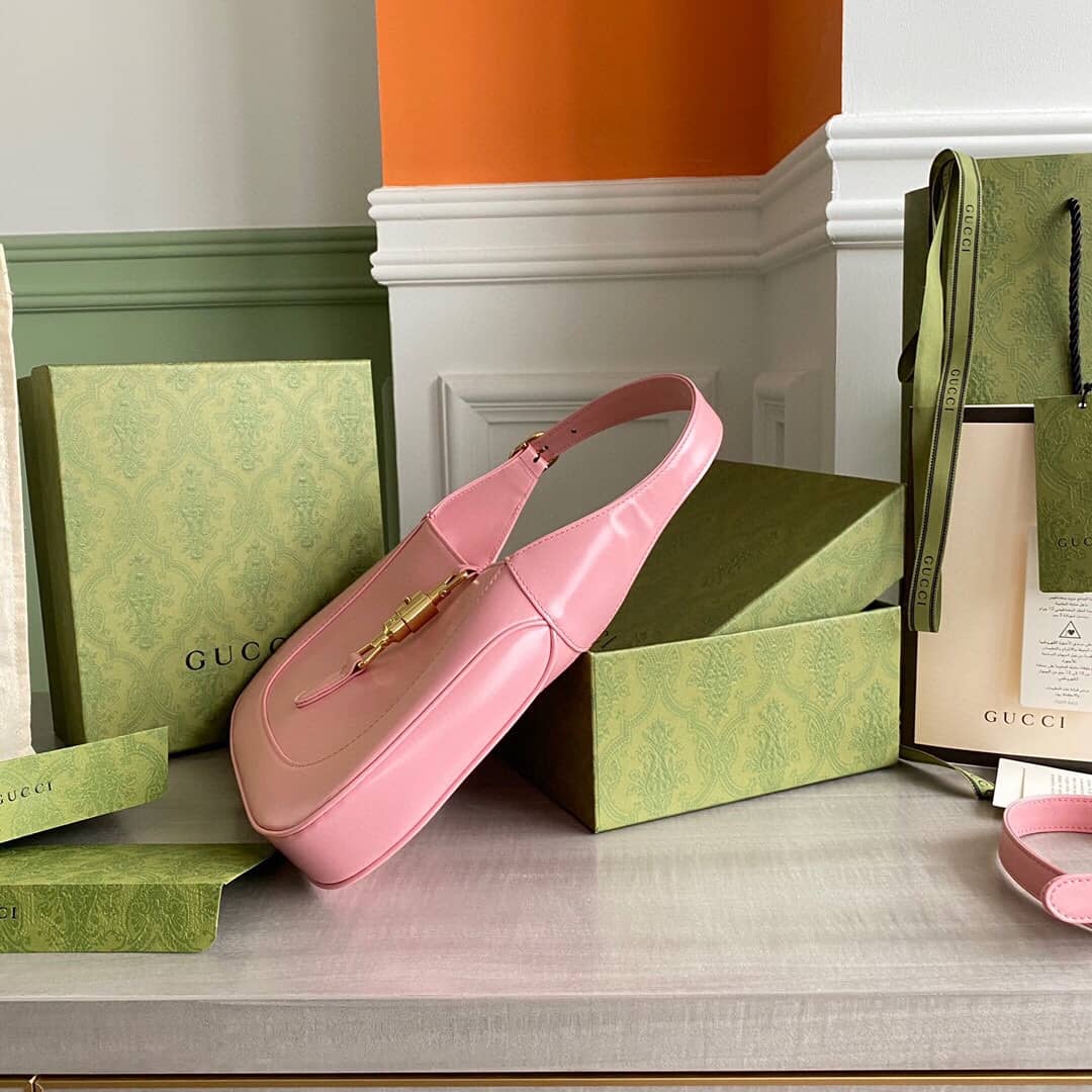 Gvc*1 GG Jackie 1961 Small Hobo Shoulder Bag Replica Pink 636709