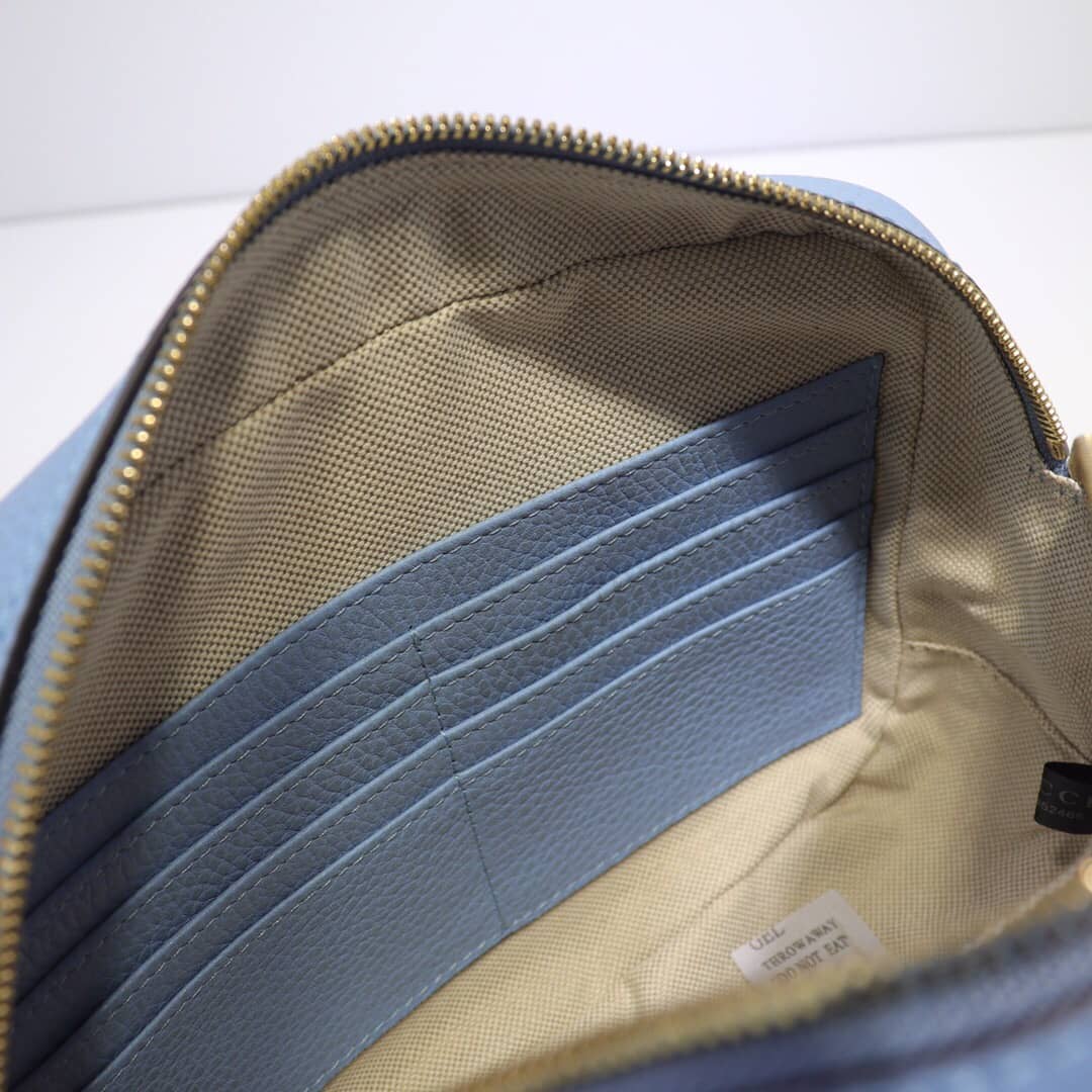 Gvc*1 GG Canvas Messenger Bag Replica Blue 449172