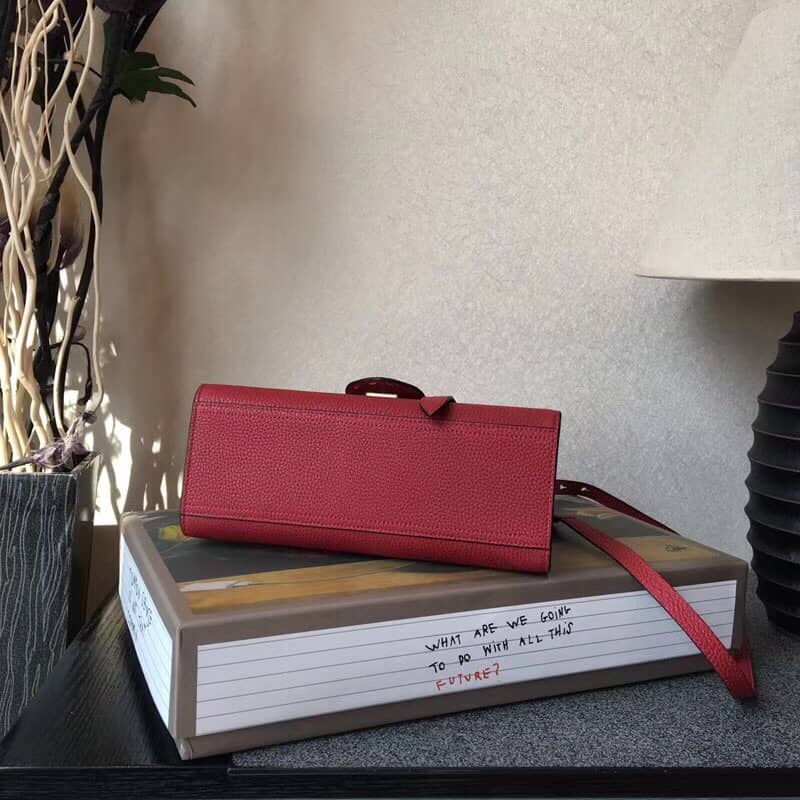 Gvc*1 GG Marmont Leather Top Handle Replica Bag Red 421890