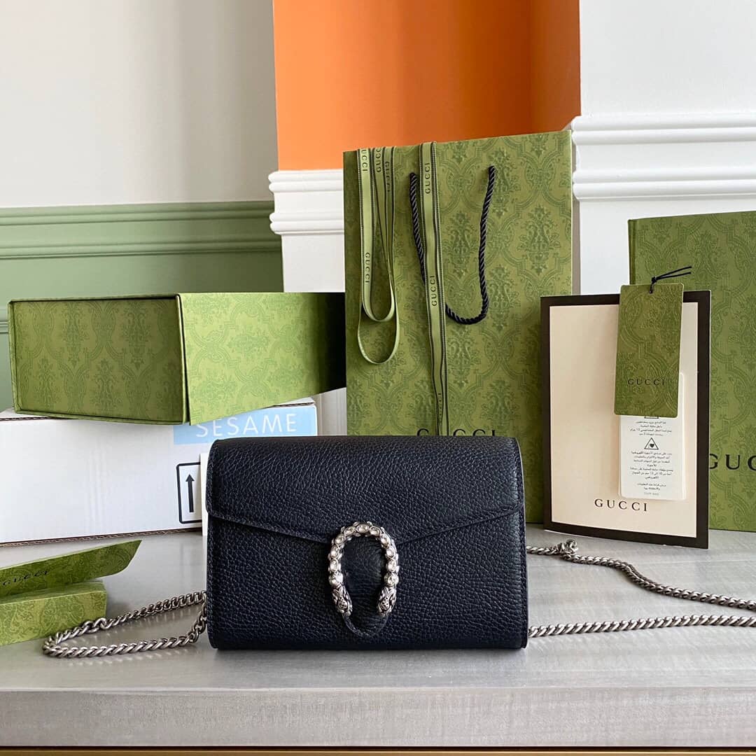 Gvc*1 Dionysus Chain Wallet Shoulder Bag Replica Black 401231