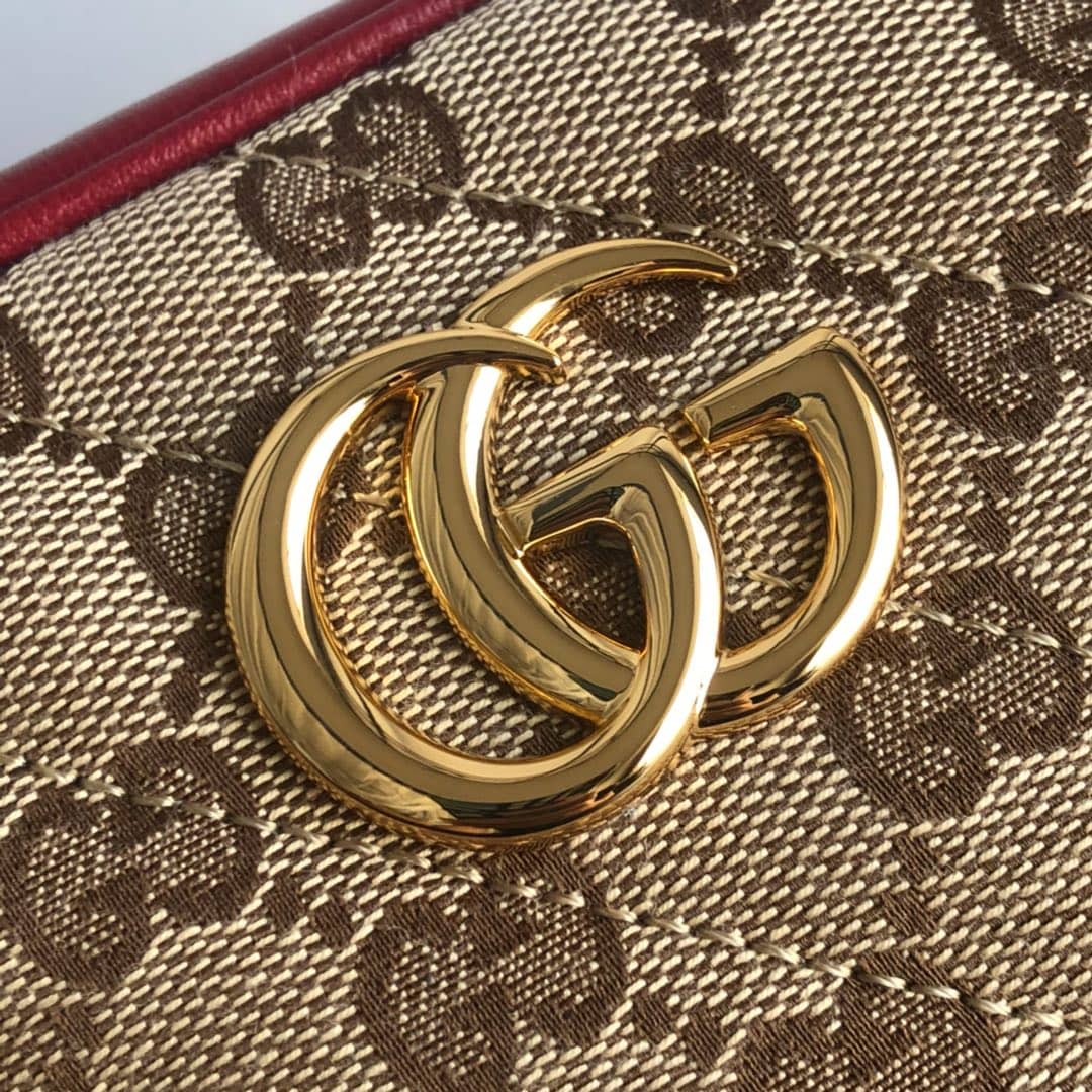 Gvc*1 GG Marmont Matelassé Mini Bag Replica Brown 448065