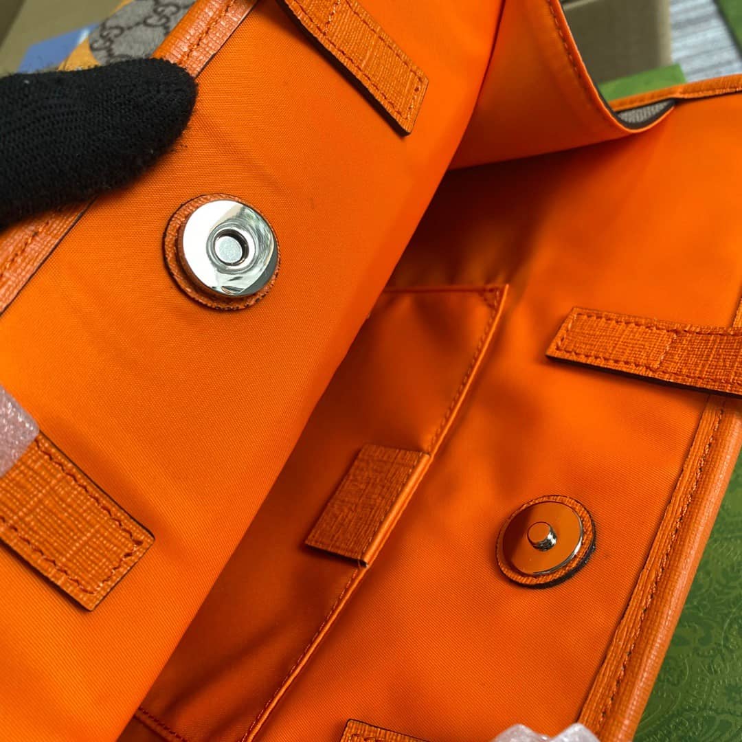 Gvc*1 GG Svp*me Kids Girl Tote Replica Orange 605614