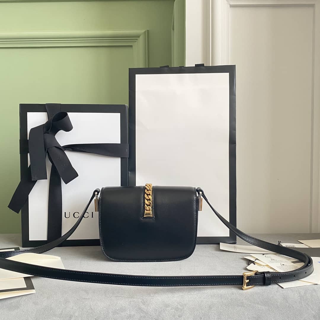 Gvc*1 Ladies Mini Sylvie Shoulder Bag Replica Black 615965