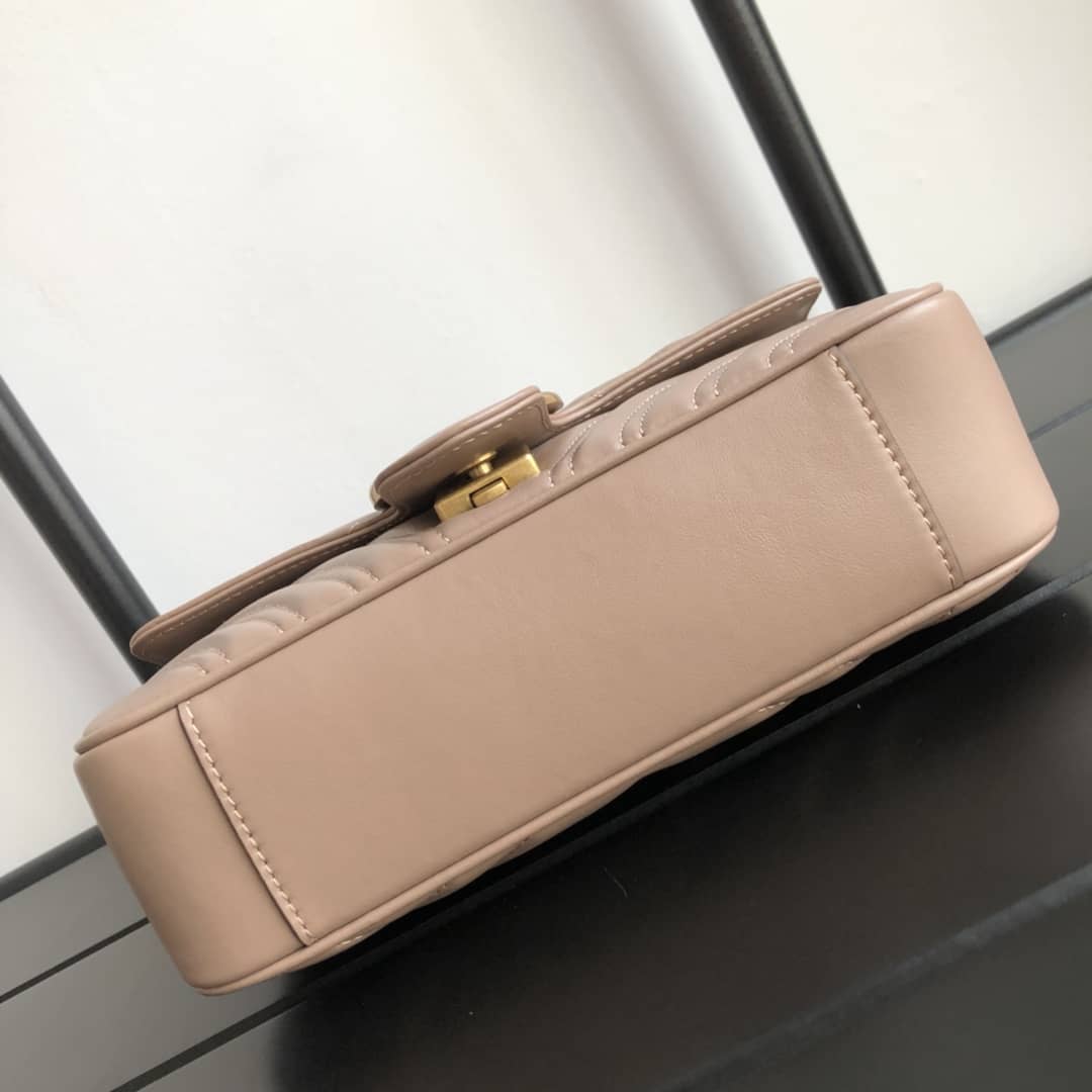 Gvc*1 GG Marmont Mini Matelasse Shoulder Bag Replica Khaki 446744