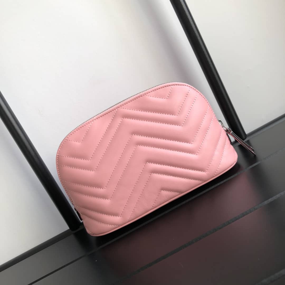 Gvc*1 GG Marmont Quilted Vanity Bag Replica Pink 625690