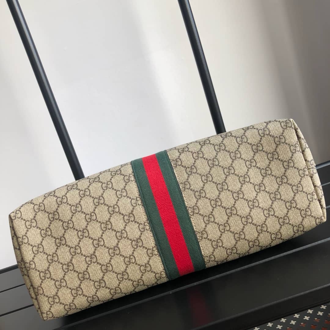 Gvc*1 Ophidia Leather Tote Replica Brown 631685