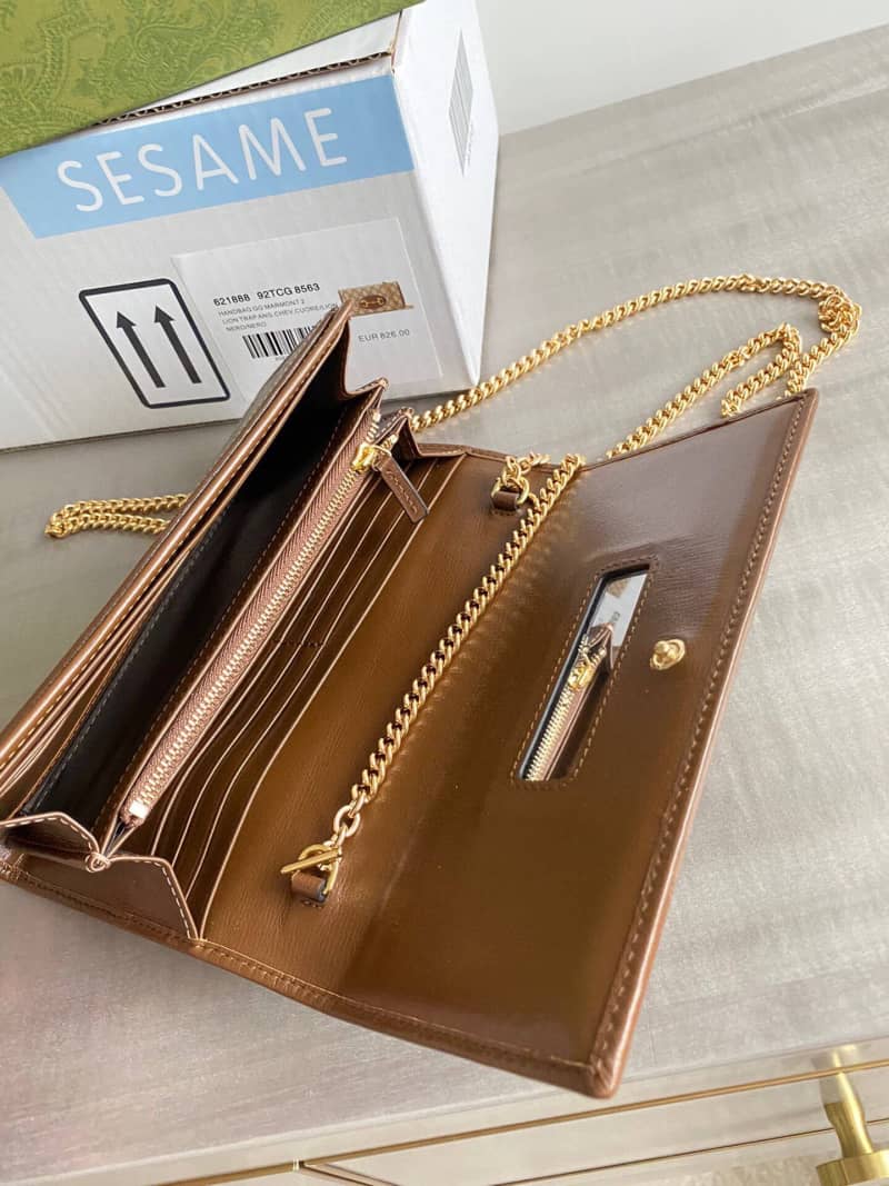 Gvc*1 Horsebit 1955 Zip Around Wallet With Chain Replica 621888