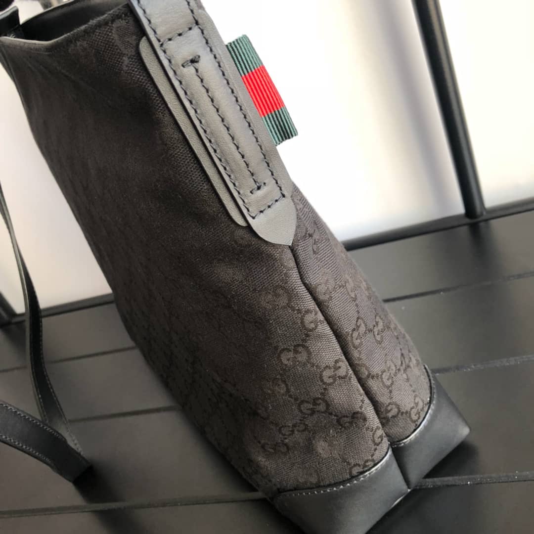 Gvc*1 GG Canvas Shoulder Bag Replica Black 308930