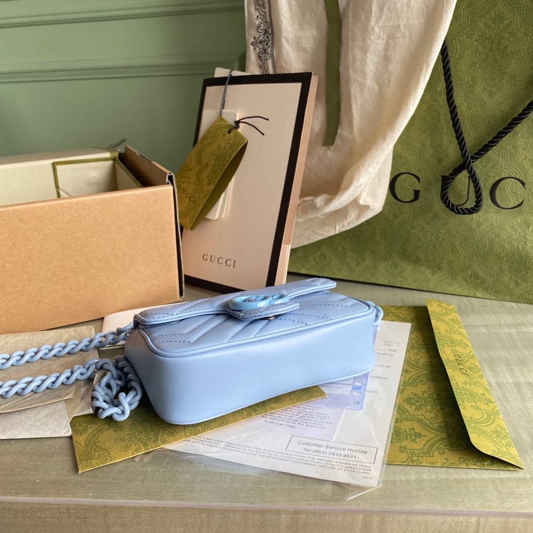 Gvc*1 GG Marmont Quilting S*per Mini 476433 Replica Crossbody Bag