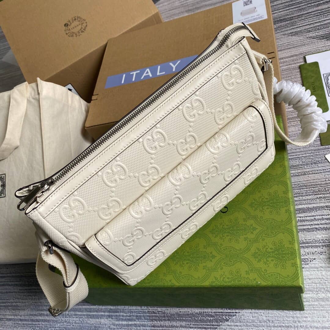 Gvc*1 GG Embossed Messenger Bag Replica 658565
