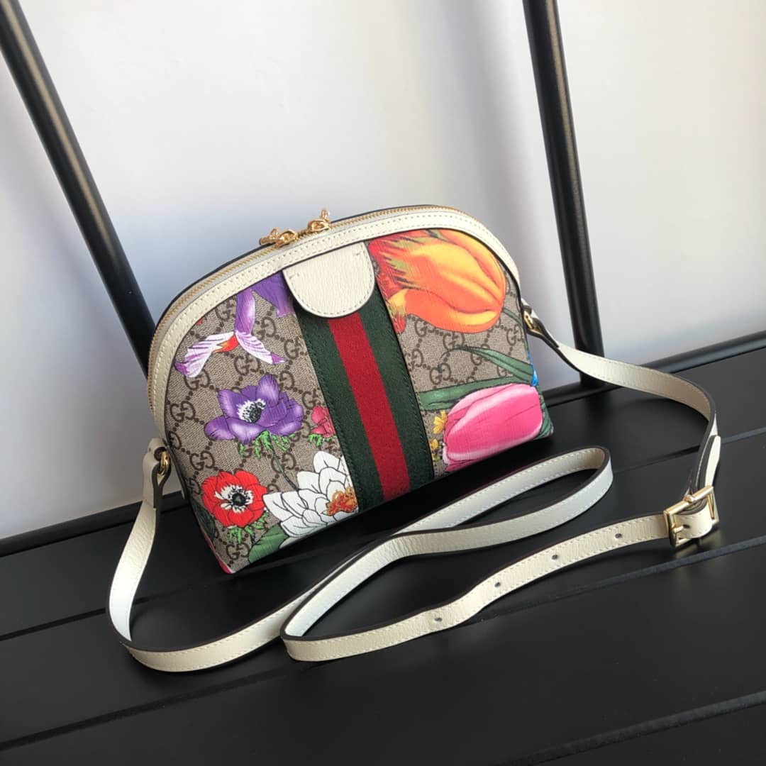 Gvc*1 GG Svp*me Ophidia Small Rounded Top Shoulder Bag Replica White 499621