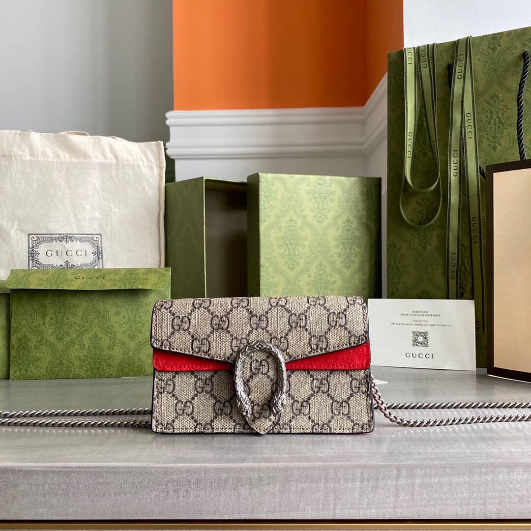 Gvc*1 Dionysus GG Svp*me S*per Mini Bag Replica Gray Red 476432