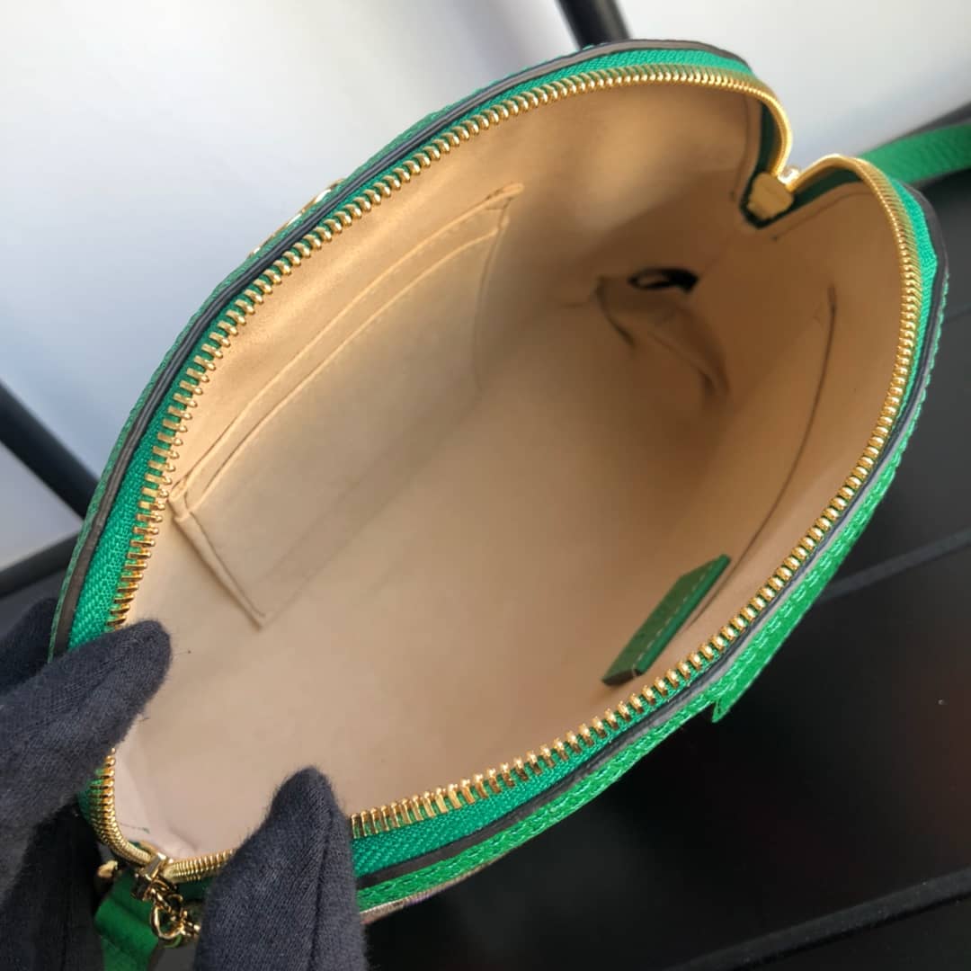 Gvc*1 GG Svp*me Ophidia Small Rounded Top Shoulder Bag Replica Green 499621