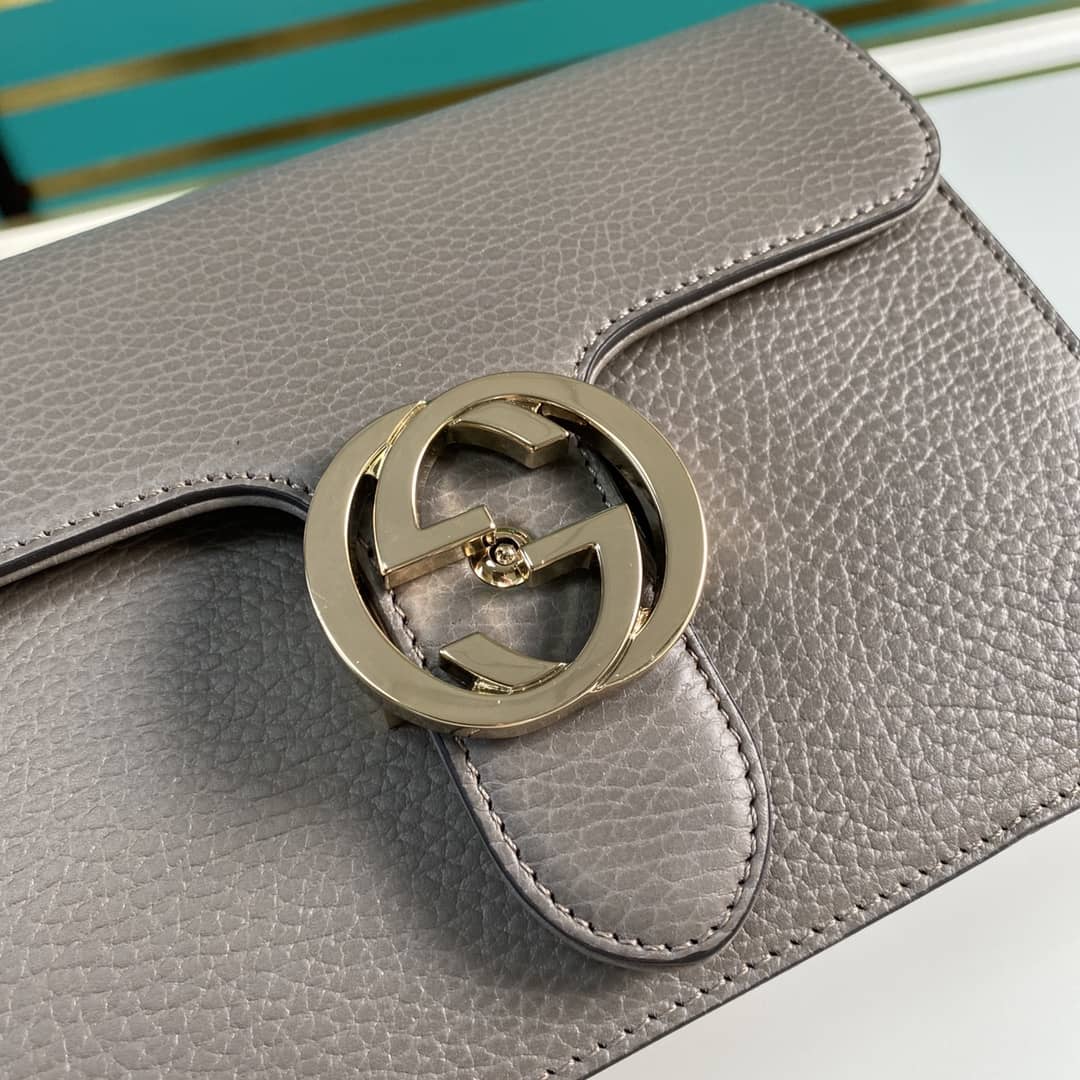 Gvc*1 Interlocking Leather Chain Crossbody Bag Replica 510304