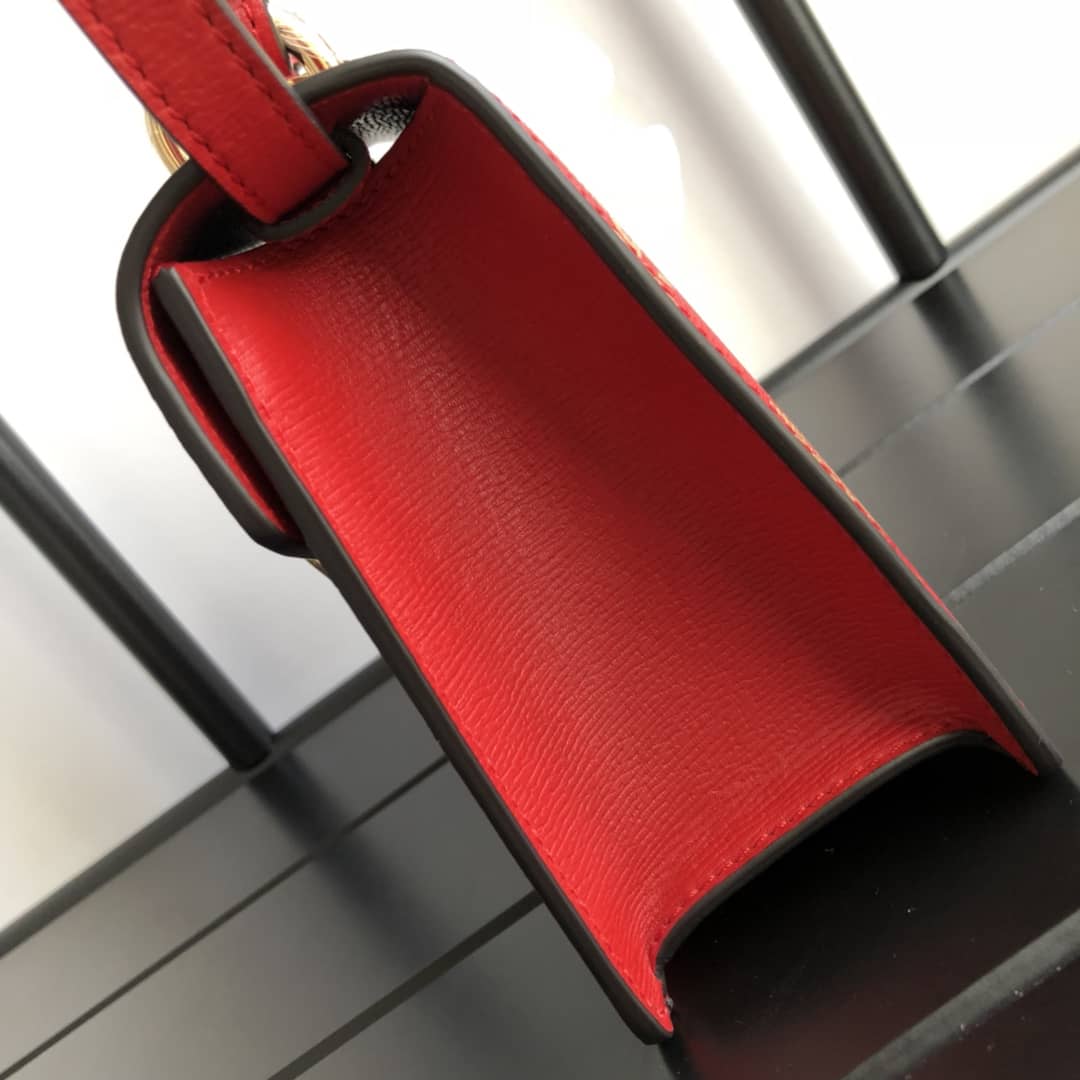 Gvc*1 Sylvie Leather Mini Shoulder Bag Replica White Red 470270