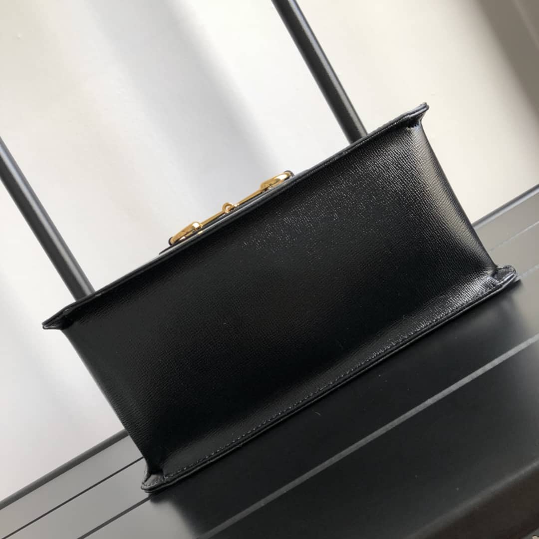 Gvc*1 Horsebit Bag Dupe 1955 Small Top Handle Replica Bag Black 627323