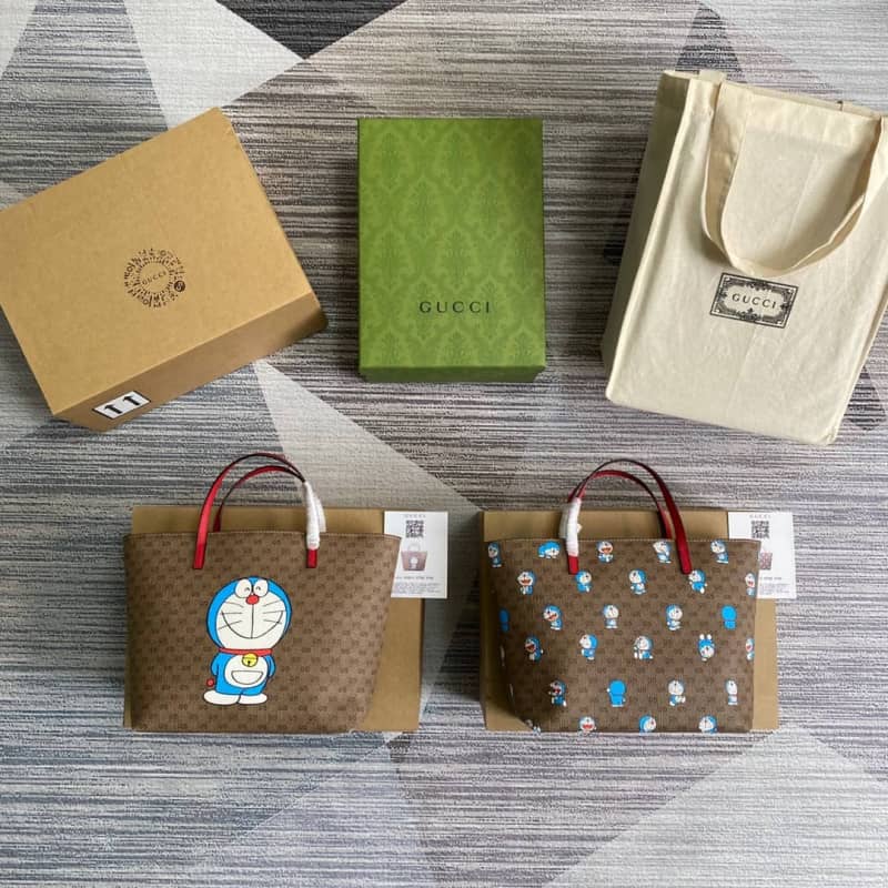 Gvc*1 Children GG Svp*me Canvas Replica Tote Brown 410812