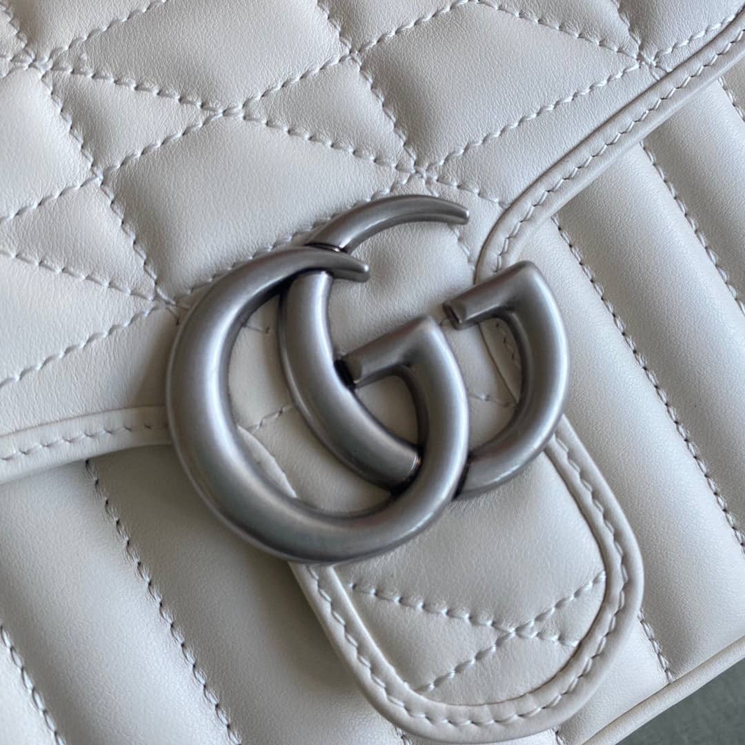 Gvc*1 GG Marmont Canvas Mini Top Handle Crossbody Bag 583571 Replica