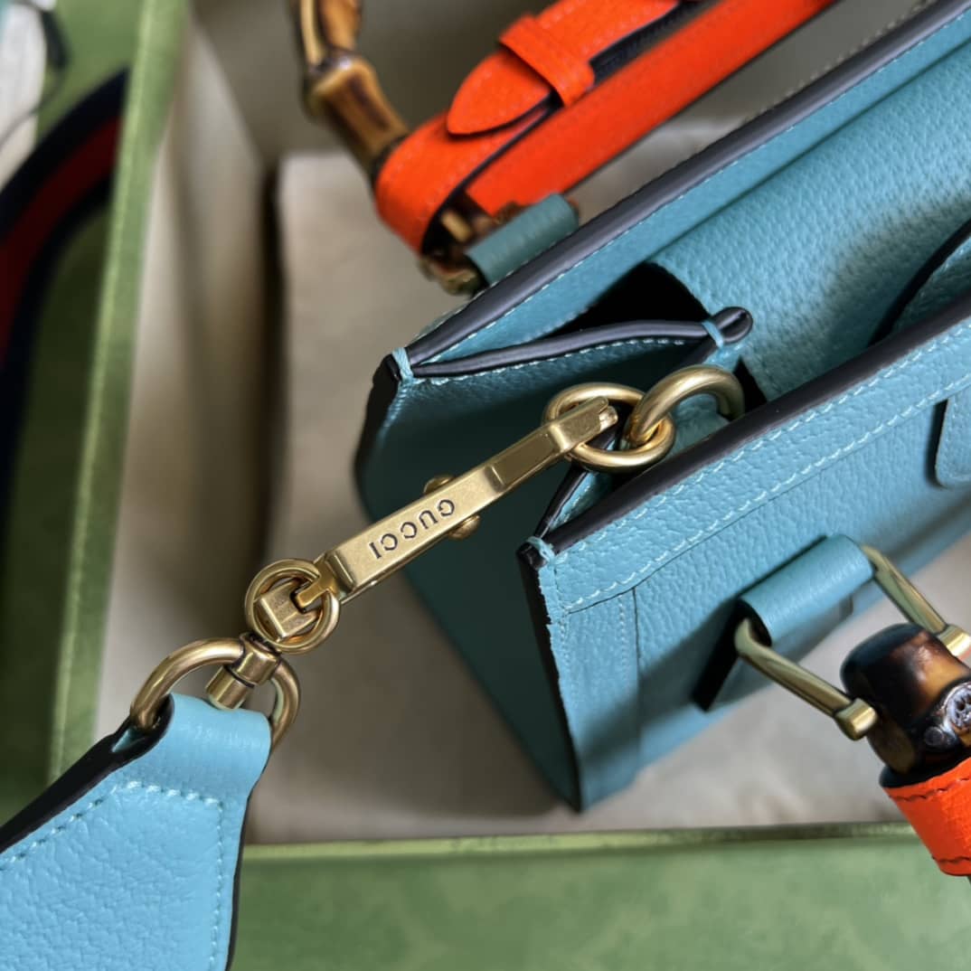 Gvc*1 Diana Mini Tote Blue 702732 Replica Bag