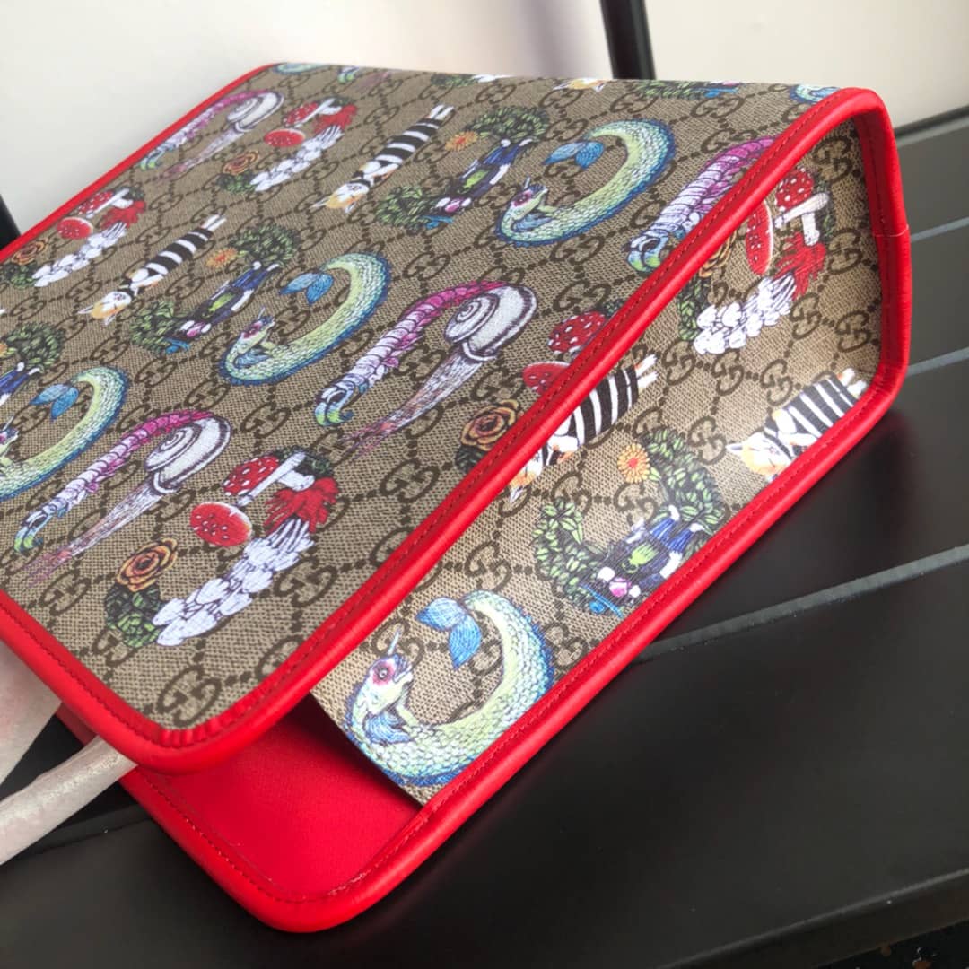 Gvc*1 GG Svp*me Kids Girl Tote Replica Red 605614