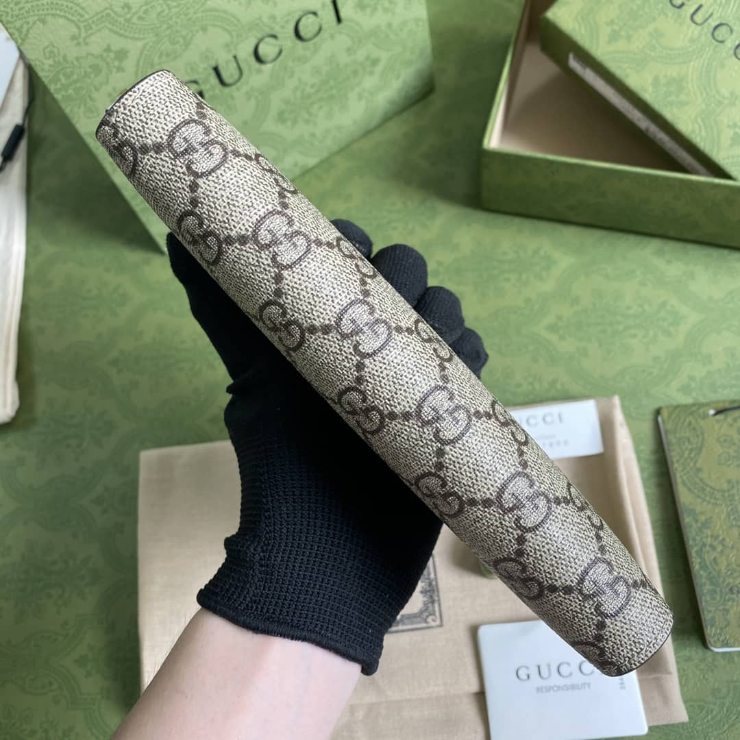 Gvc*1 GG Marmont Leather Zip Long Wallet Replica 456117