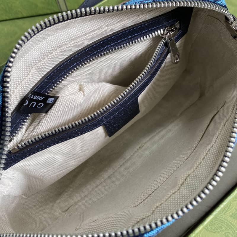 Gvc*1 GG Multicolor Belt Bag Replica Blue 658657