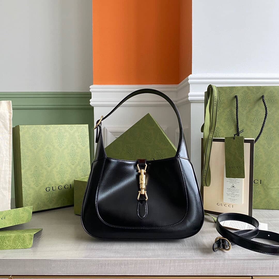 Gvc*1 GG Jackie 1961 Small Hobo Shoulder Bag Replica Black 636709