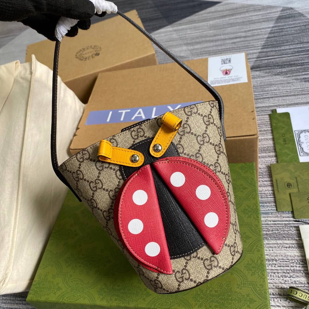 Gvc*1 Children Ladybug Bucket Bag Replica 666277