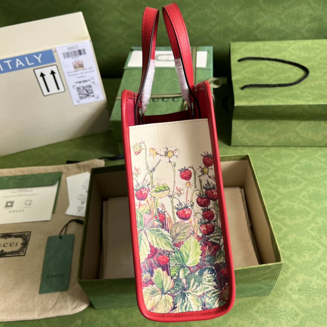 Gvc*1 Children Strawberry Print 605614 Replica Tote Bag