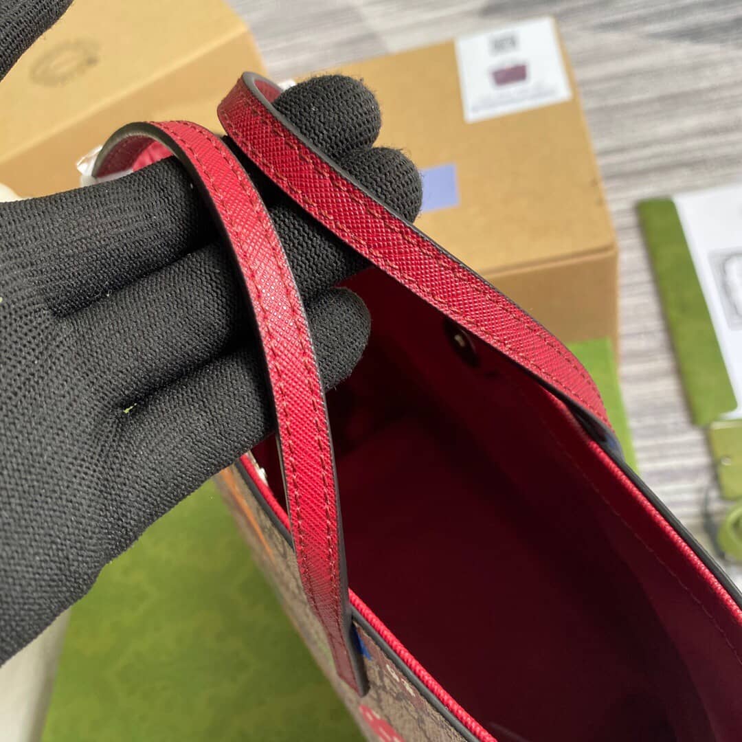 Gvc*1 Children GG Svp*me Canvas Replica Tote Brown 410812