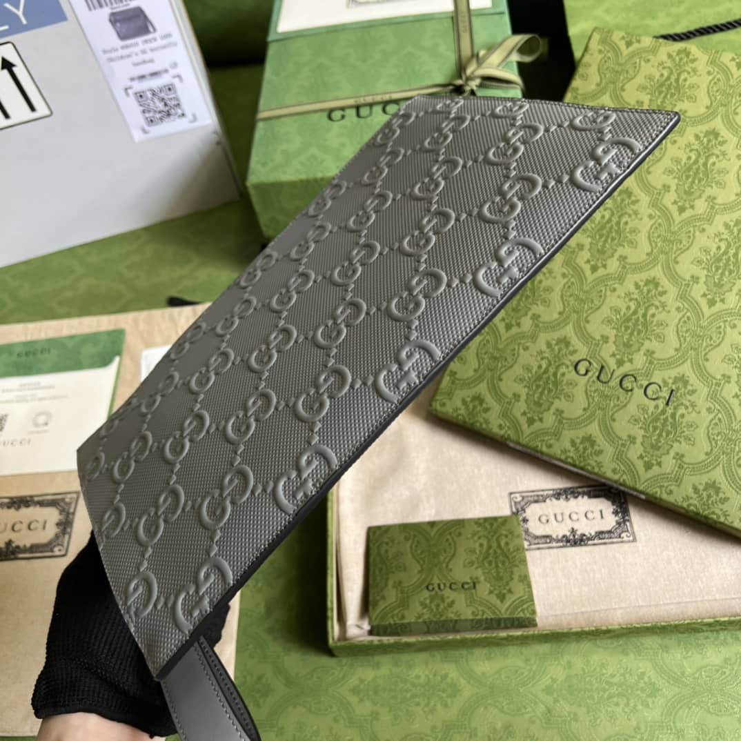 Gvc*1 Purse Dupes Mens GG Embossed Pouch 625569