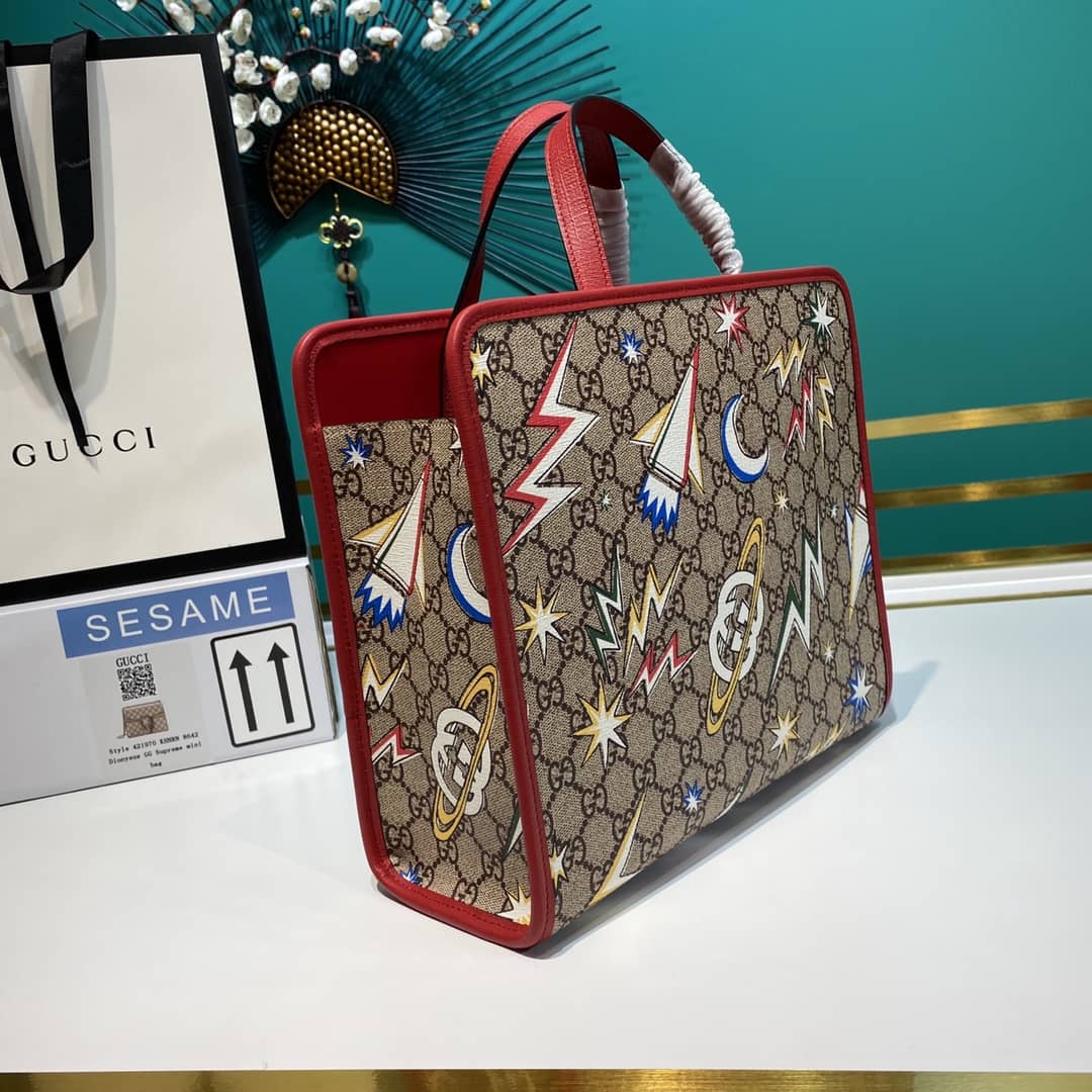 Gvc*1 GG Printed Multicolor Kids Girl Tote Replica 605614