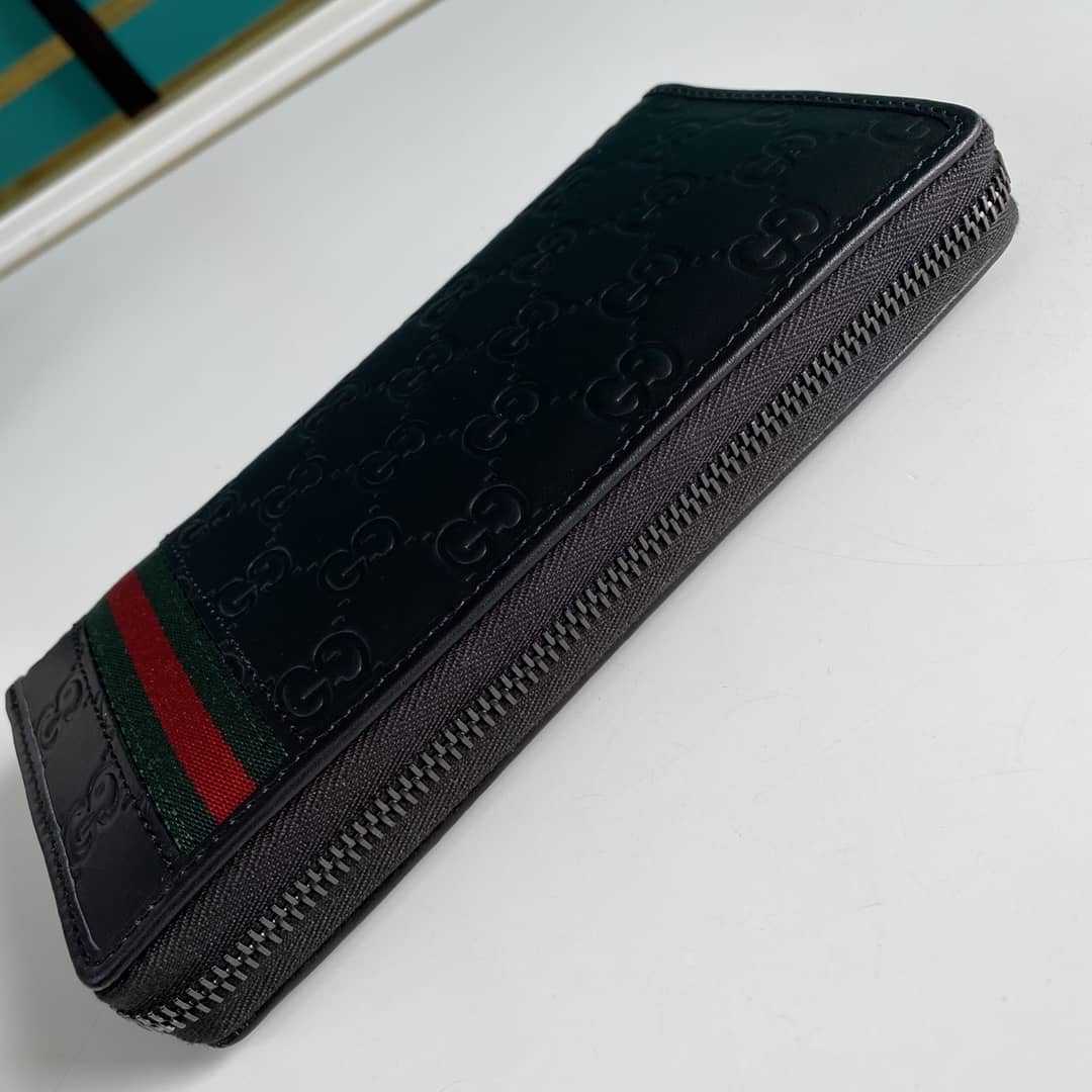 Gvc*1 GG Svp*me Web Zip Around Wallet Replica 291105