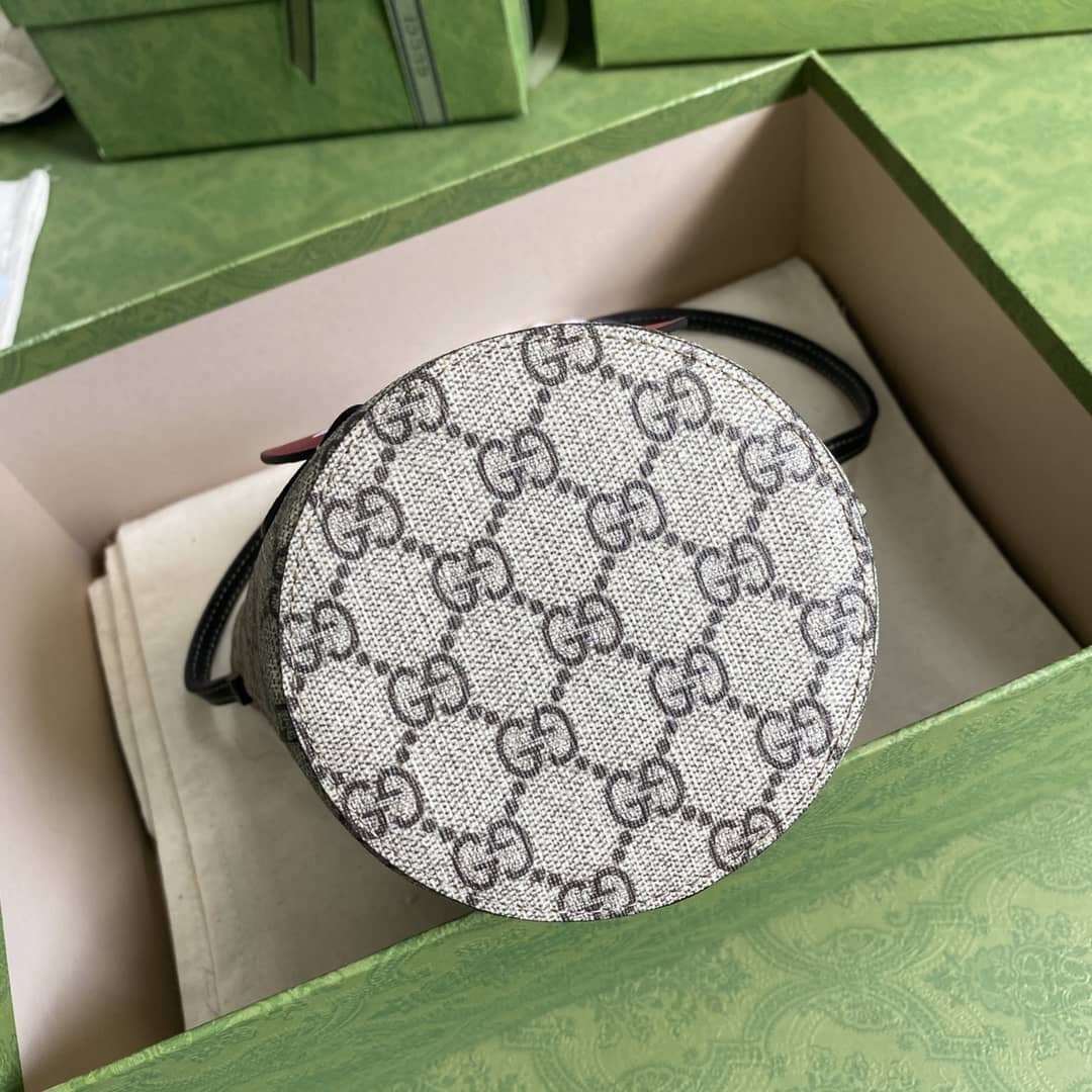 Gvc*1 GG Children Ladybug Svp*me Canvas Bucket Bag Replica 666277