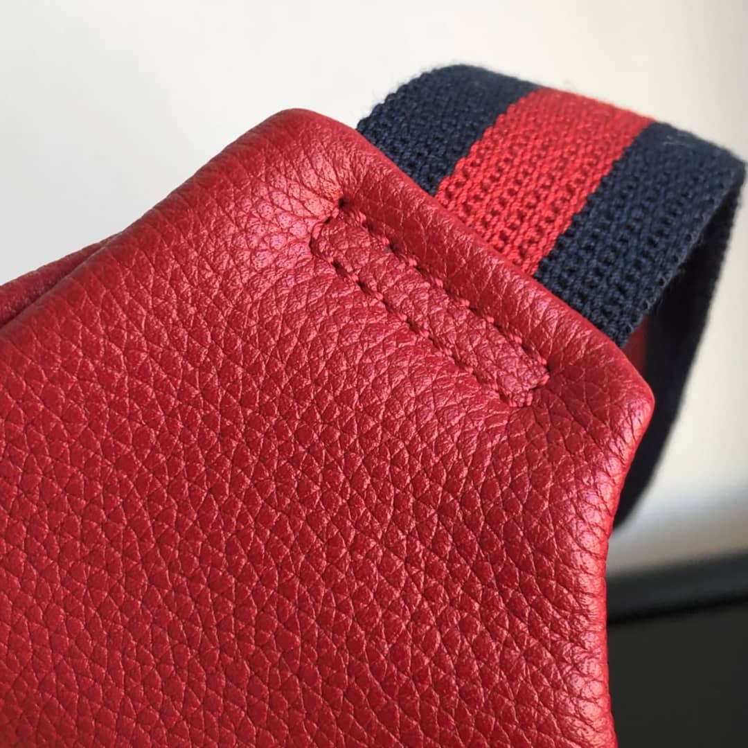 Gvc*1 Print Leather Belt Waist Bum Bag Replica Red 493869