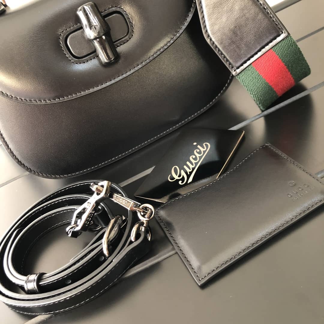 Gvc*1 Bamboo 1947 Small Top Handle Bag 675797 Black Replica