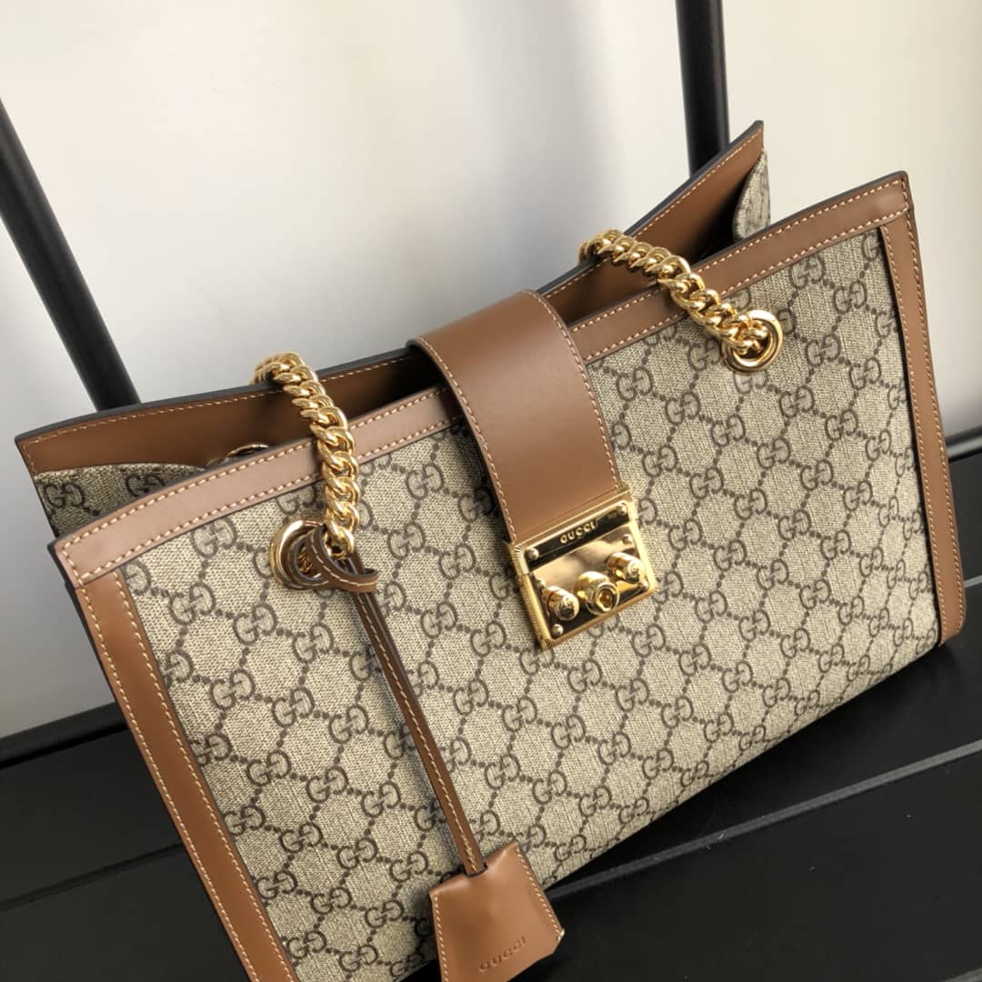 Gvc*1 Padlock Medium GG Svp*me Shoulder Bag Replica Brown 479197
