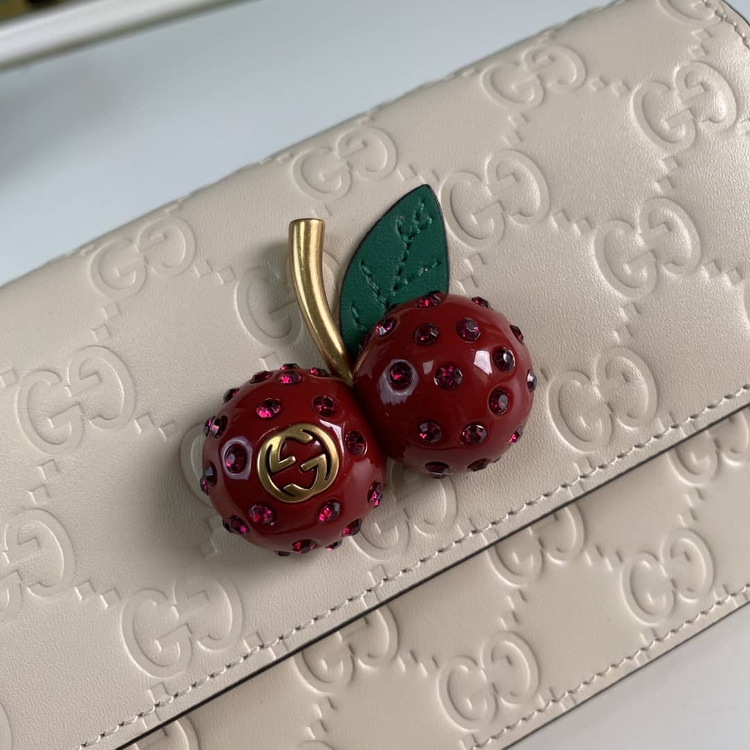Gvc*1 Svp*me GG Mini Bag With Cherries Replica 481291