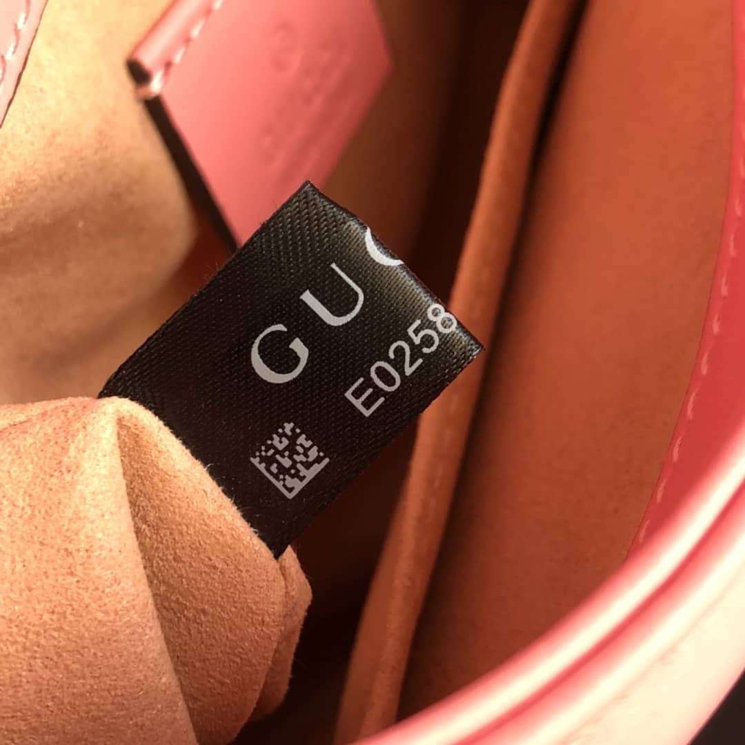 Gvc*1 GG Marmont Mini Leather Top Handle Bag Replica Pink 547260