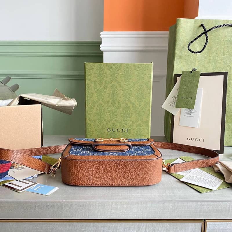 Gvc*1 Horsebit 1955 Mini Bag Replica Blue 658574