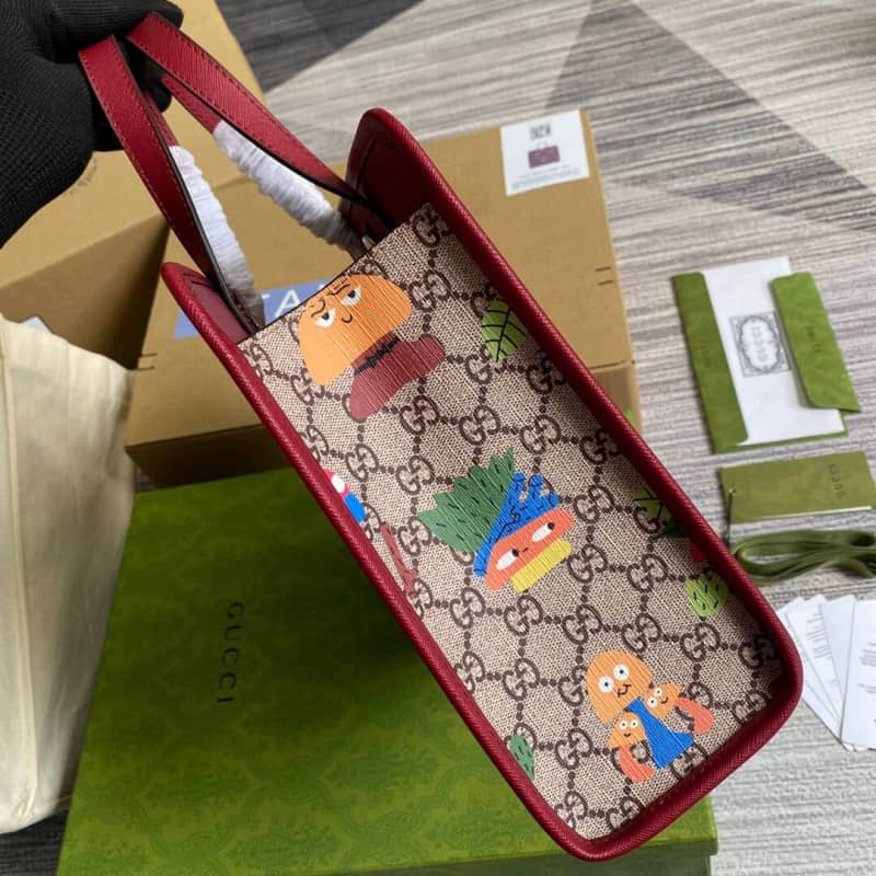 Gvc*1 GG Svp*me Kids Girl Tote Replica Red 605614