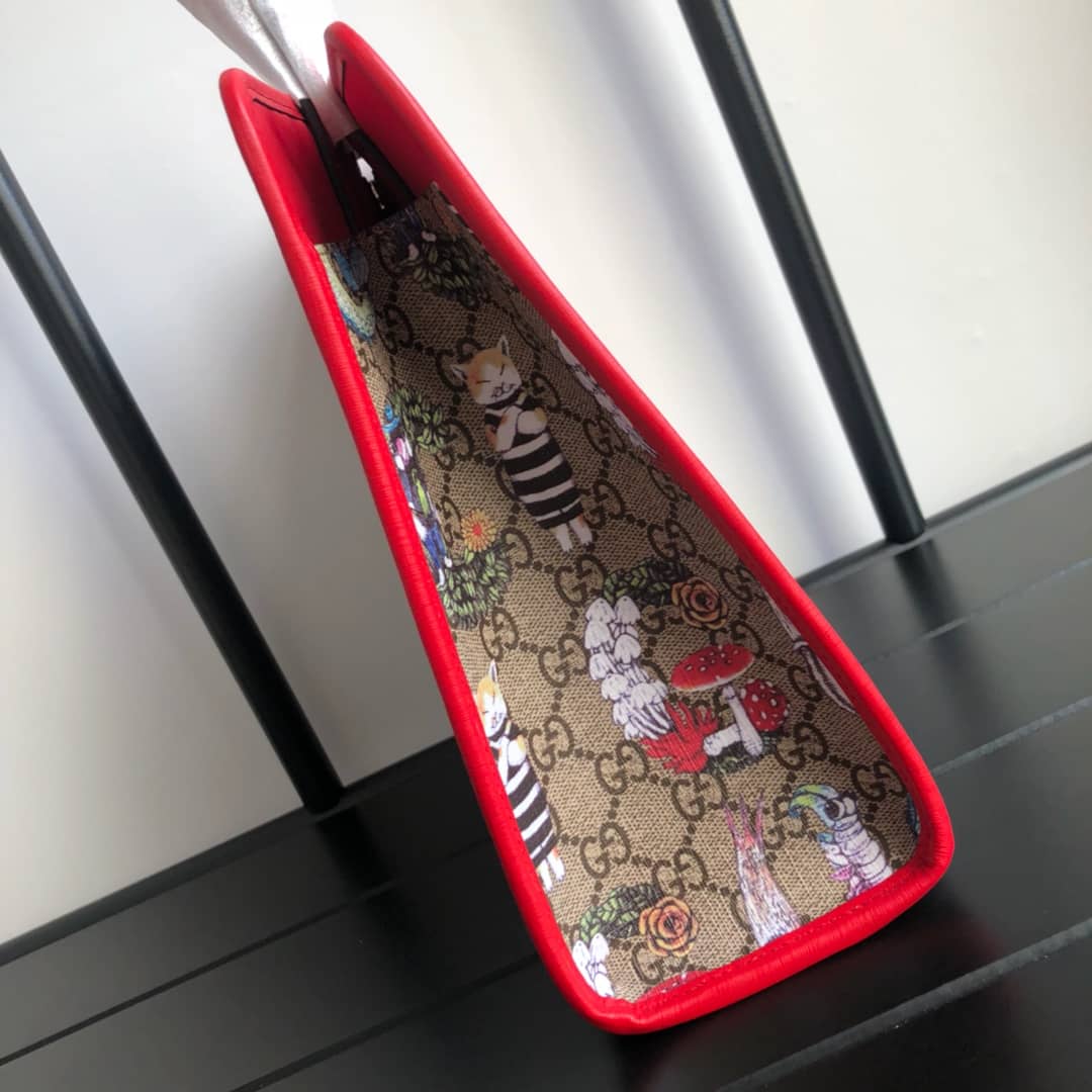 Gvc*1 GG Svp*me Kids Girl Tote Replica Red 605614