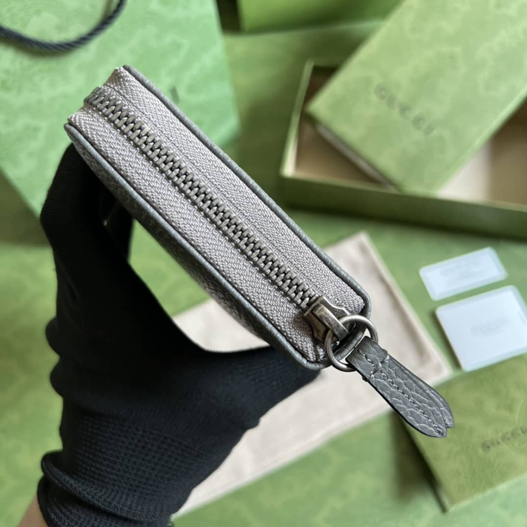 Gvc*1 GG Marmont Leather Zip Long Wallet Replica 456117
