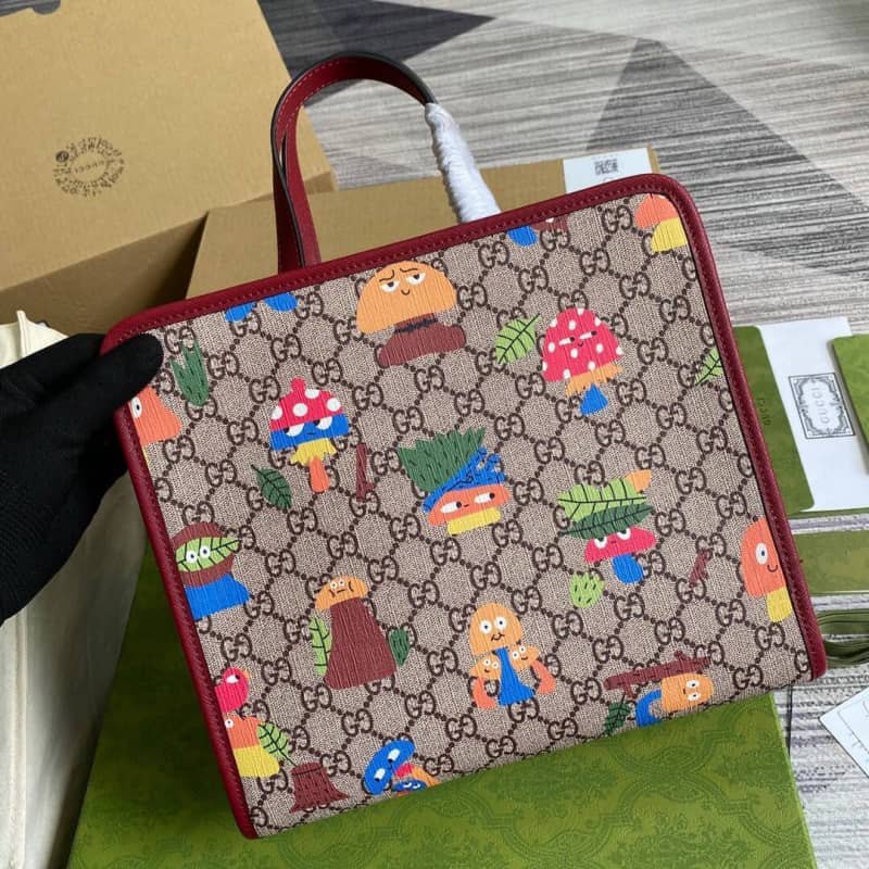 Gvc*1 GG Svp*me Kids Girl Tote Replica Red 605614