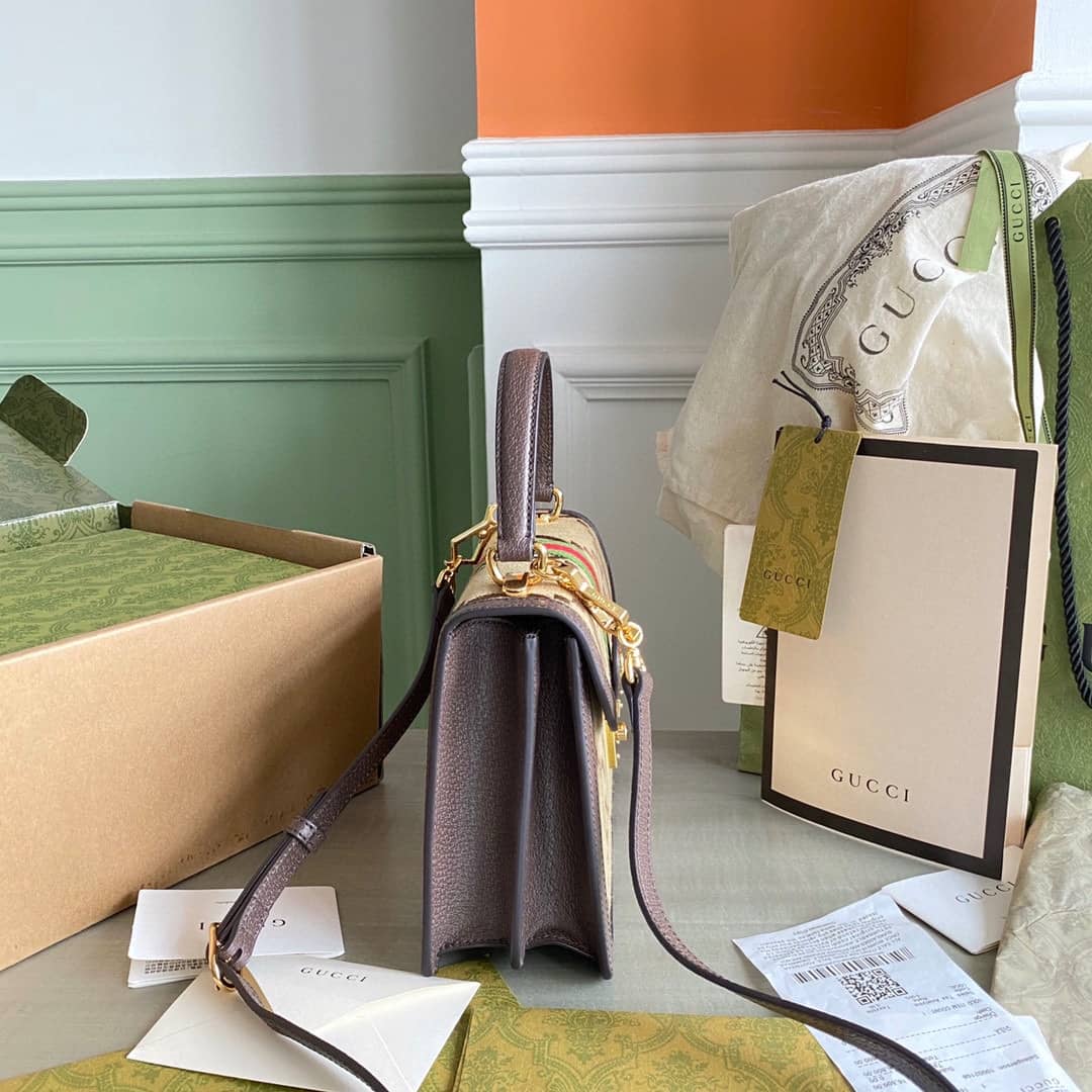 Gvc*1 Ophidia Small Top Handle Shoulder Bag With Web 651055 Replica