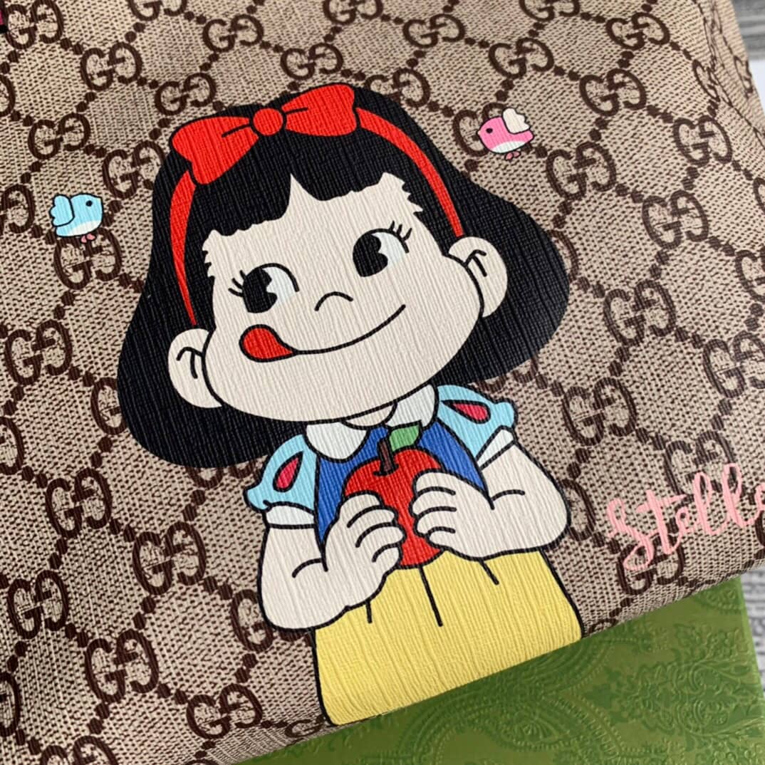 Gvc*1 Children GG Svp*me Canvas Replica Tote Brown 410812