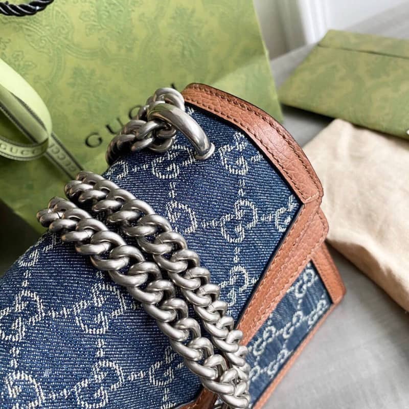 Gvc*1 Dionysus Dupe  GG Svp*me Dionysus Chain Shoulder Bag Replica Blue 400249